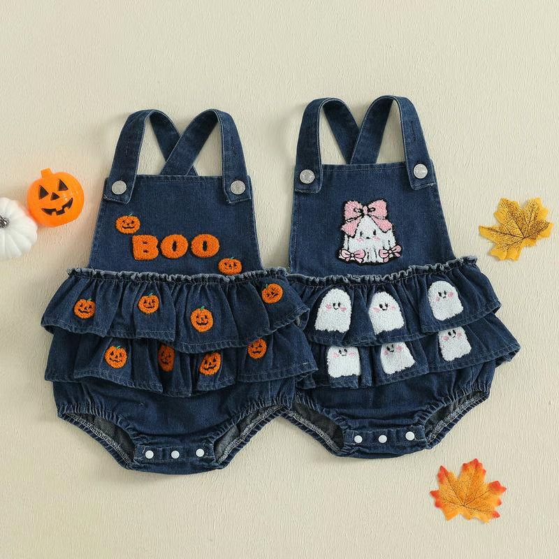 🔥Halloween Sale🔥 Newborn Baby Girl Halloween Romper Outfit