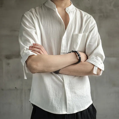 Men's Cotton and Linen Shirt