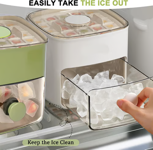 Portable Ice Maker with Lid and Storage Box🧊