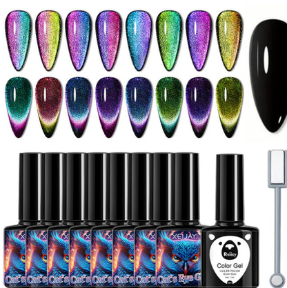 Christmas Gift idea 49%OFF Glitter Rainbow Cat Eye Gel Nail Polish