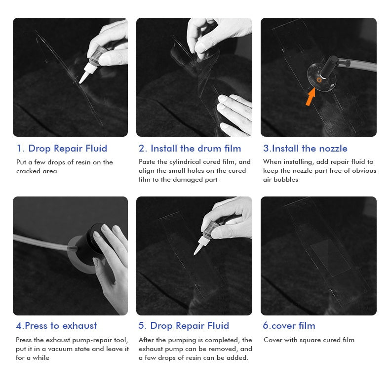 Air Pump Windshield Repair Kit