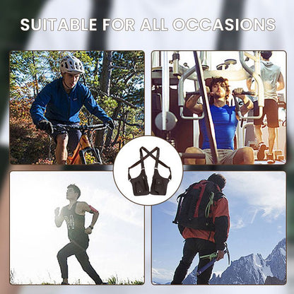 Double shoulder strap multi-pocket outdoor anti-theft tactical bag