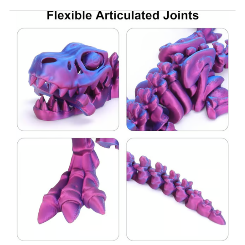 🔥🎁2025 New Year Hot Sale🎁🔥Colorful 3D Printed Dinosaur Toy🦖