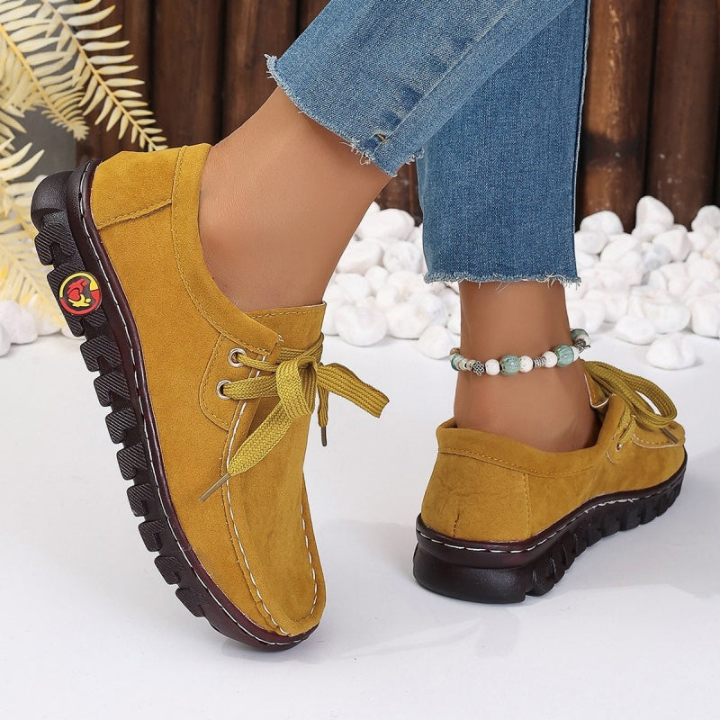 Women's Low Top Lace-up Stitching Flat Shoes 24-hour delivery from the US