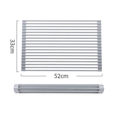 Multipurpose Roll-Up Dish Drying Rack