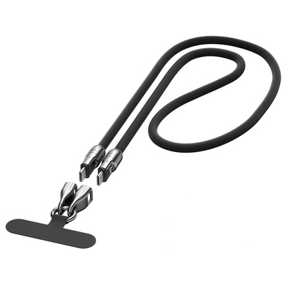 2 IN 1 Cell Phone Lanyard Fast Charging Data Cable